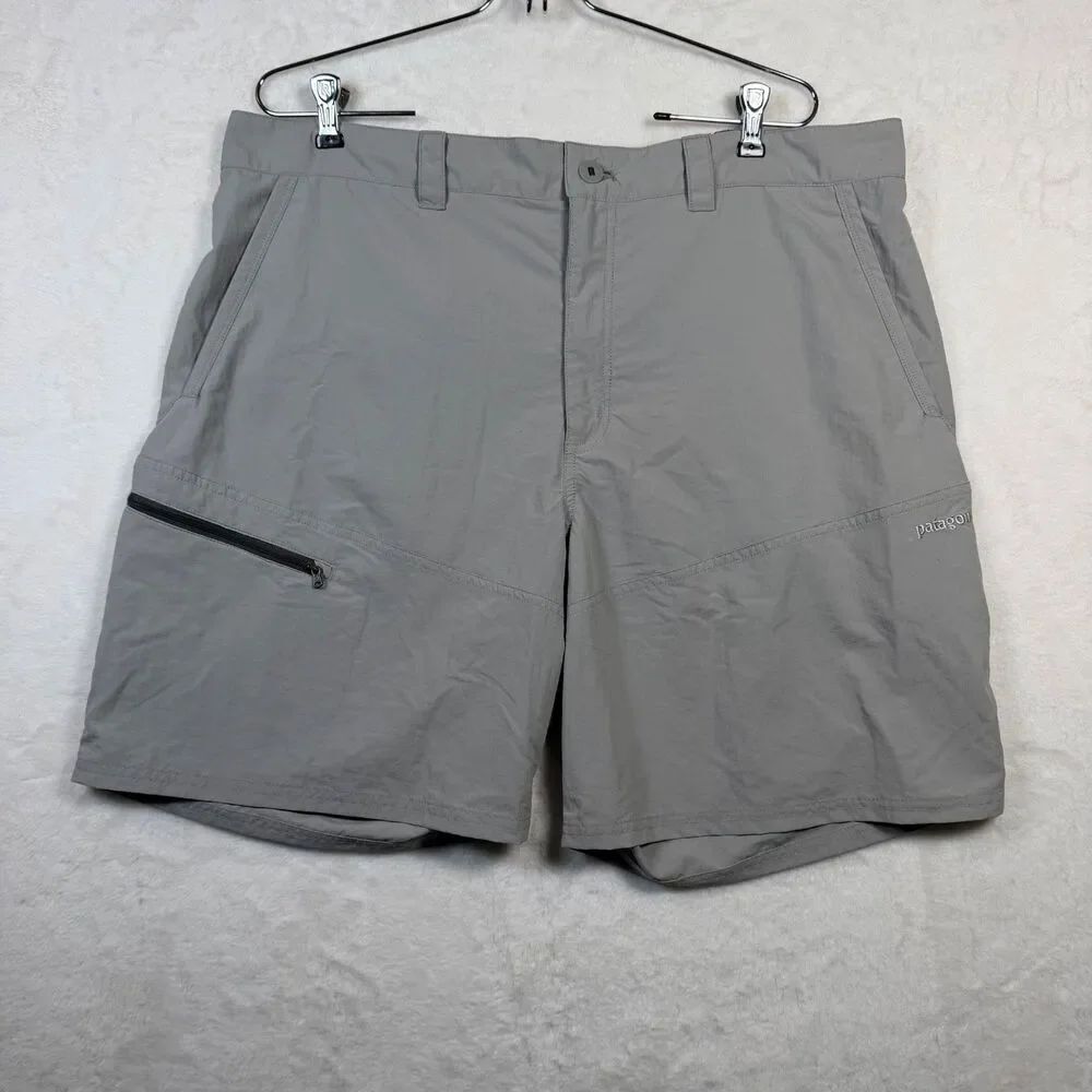 Patagonia Sandy Cay Shorts XL Drifter Gray 8" Nylon Hiking Fishing 82126
